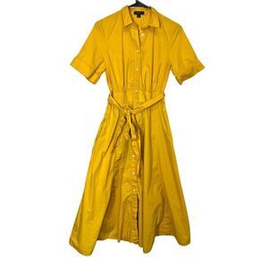 J. Crew Factory Yellow Midi Dress